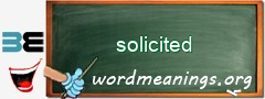 WordMeaning blackboard for solicited